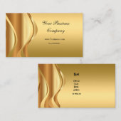 Profil Gold Elegante Klasse Visitenkarte (Vorne/Hinten)
