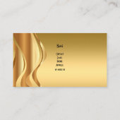 Profil Gold Elegante Klasse Visitenkarte (Rückseite)