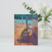 Profil Highland Cow Postkarte (Stehend Vorderseite)
