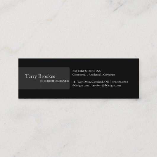 Profil III |blk der Visitenkarte-| Mini Visitenkarte (Vorderseite)