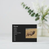 Profil oder Visitenkarte, Elch Visitenkarte (Stehend Vorderseite)