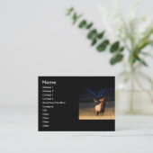Profil oder Visitenkarte, Elch Visitenkarte (Stehend Vorderseite)
