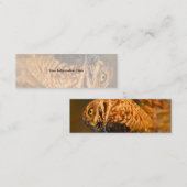 Profil oder Visitenkarte, Eule grabend Mini Visitenkarte (Vorne/Hinten)