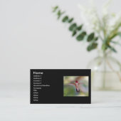 Profil oder Visitenkarte, Kolibri Visitenkarte (Stehend Vorderseite)