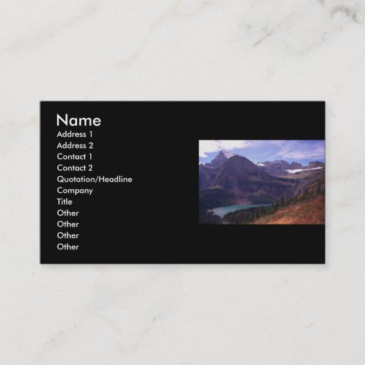 Profil oder Visitenkarte, Landschaft Visitenkarte (Vorderseite)