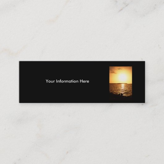 Profil oder Visitenkarte, Meerblick Mini Visitenkarte (Vorderseite)