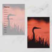 Profil oder Visitenkarte, Reiher Visitenkarte (Vorne/Hinten)