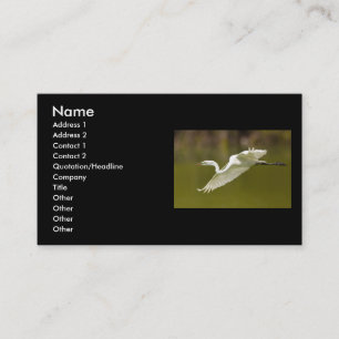 Profil oder Visitenkarte, Reiher Visitenkarte