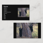 Profil oder Visitenkarte, schwarze Bärenjunge Visitenkarte (Vorne/Hinten)