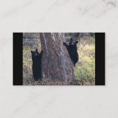 Profil oder Visitenkarte, schwarze Bärenjunge Visitenkarte (Rückseite)