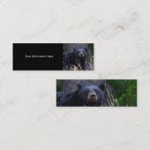Profil oder Visitenkarte, schwarzer Bär Mini Visitenkarte (Vorne/Hinten)