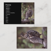 Profil oder Visitenkarte, Waldhuhn Visitenkarte (Vorne/Hinten)