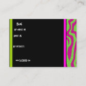 Profil Persönliche Namenskarte Linse Grün rosa Swi (Rückseite)