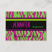 Profil Persönliche Namenskarte Linse Grün rosa Swi (Vorderseite)