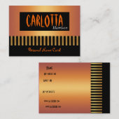 Profil Persönlicher Name Karte Kaffee Gold Streife (Vorne/Hinten)