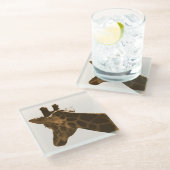 Profil Reticulate Giraffe Glasuntersetzer (Schrägansicht)