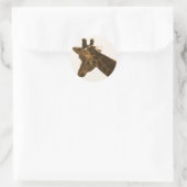Profil Reticulate Giraffe Runder Aufkleber (Tasche)