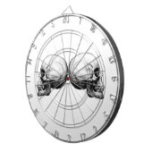 Profil-Schädel-Schwarzweiss-Dartscheibe Dartscheibe (Vorderseite rechts)
