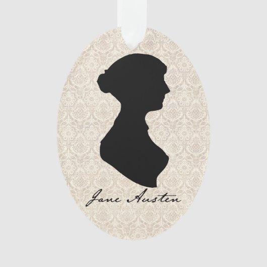 Profil-Silhouette Janes Austen Ornament (Vorderseite)