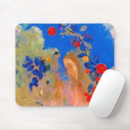 Profil unter einem Pfeil, Redon Mousepad (Mit Mouse)