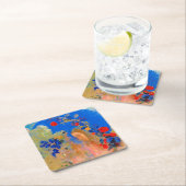 Profil unter einem Pfeil, Redon Rechteckiger Pappuntersetzer (Vor Ort)