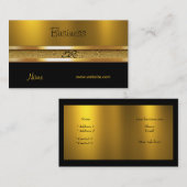 Profil Visitenkarte Gold auf Gold Schwarz (Vorne/Hinten)