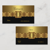 Profil Visitenkarte Gold auf Gold Schwarz (Vorne/Hinten)