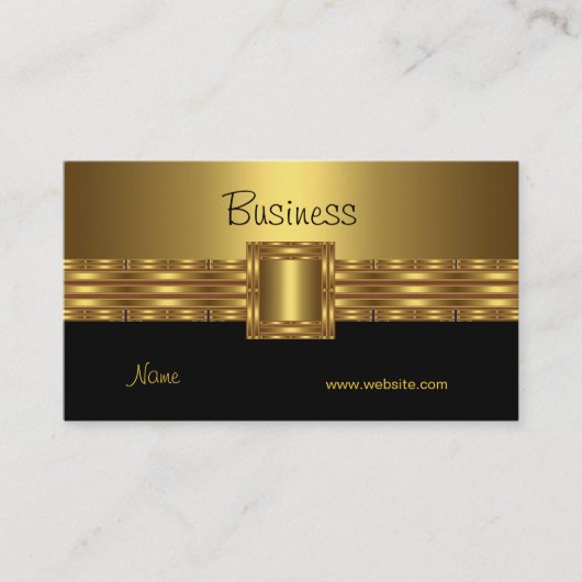 Profil Visitenkarte Gold auf Gold Schwarz (Vorderseite)