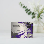 Profil Visitenkarte Schwarz Silber Blauer Blauer B (Stehend Vorderseite)