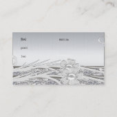 Profil Visitenkarte Silver Floral Hochzeiten (Rückseite)