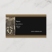 Profil Visitenkarte Wildtier Black Gold (Rückseite)