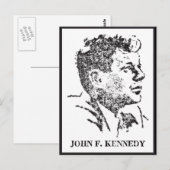 Profil von John F. Kennedy 1963 Postkarte (Vorne/Hinten)