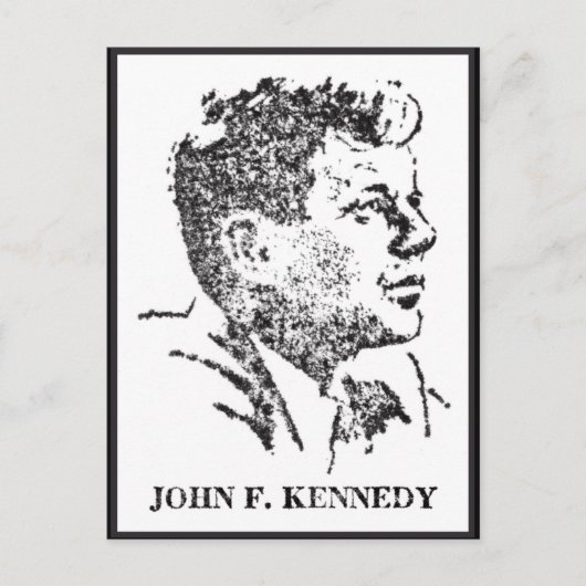 Profil von John F. Kennedy 1963 Postkarte (Vorderseite)