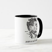 Profil von John F. Kennedy 1963 Tasse (VorderseiteRechts)