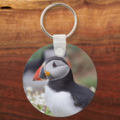 Profil von Puffin auf der Insel Skomer Schlüsselanhänger (Vorderseite)