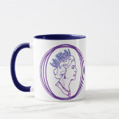 Profil von Queen Elizabeth Tasse (Links)