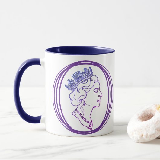 Profil von Queen Elizabeth Tasse (Mit Donut)