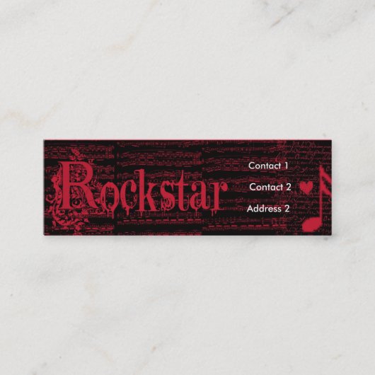 Profil wie eine Rockstar Visitenkarte kuppelte (Vorderseite)