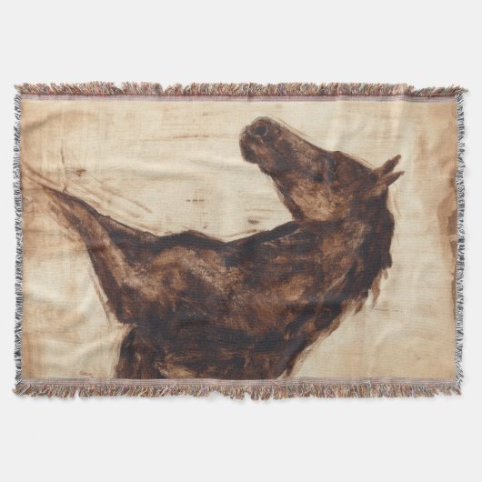 Profil wilden Pferds Browns Decke (Vorderseite)