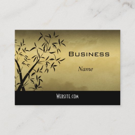 Profile Business Card Asisches Gold Visitenkarte (Vorderseite)