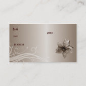 Profile Business Card Beige Swirl Jewel Visitenkarte (Rückseite)