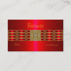Profile Business Card Gold auf rotem Diamant Jewel Visitenkarte