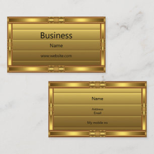 Profile Business Card Imitate Gold im Rahmen Visitenkarte