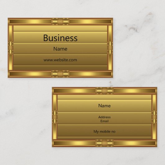 Profile Business Card Imitate Gold im Rahmen Visitenkarte (Vorne/Hinten)