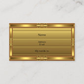 Profile Business Card Imitate Gold im Rahmen Visitenkarte (Rückseite)