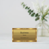 Profile Business Card Imitate Gold im Rahmen Visitenkarte (Stehend Vorderseite)