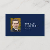 Profile-Foto Einfache Minimalistisch bearbeitbare Visitenkarte (Vorderseite)