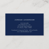 Profile-Foto Einfache Minimalistisch bearbeitbare Visitenkarte (Rückseite)