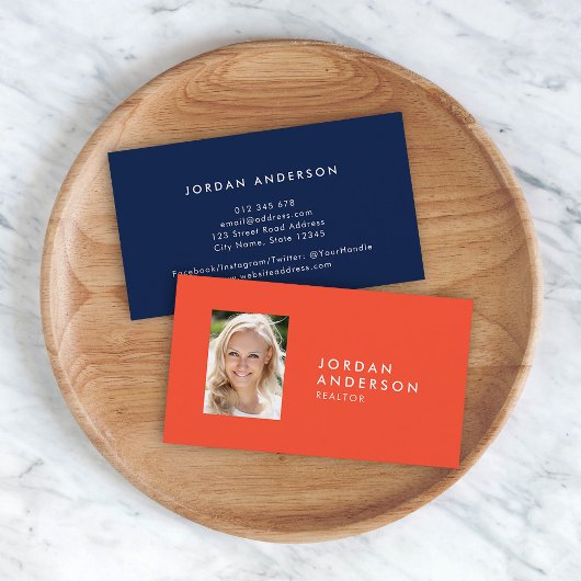 Profile-Foto Einfache Minimalistisch bearbeitbare Visitenkarte