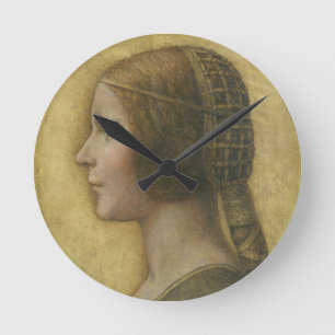 Profile of a Young Fiancee Runde Wanduhr